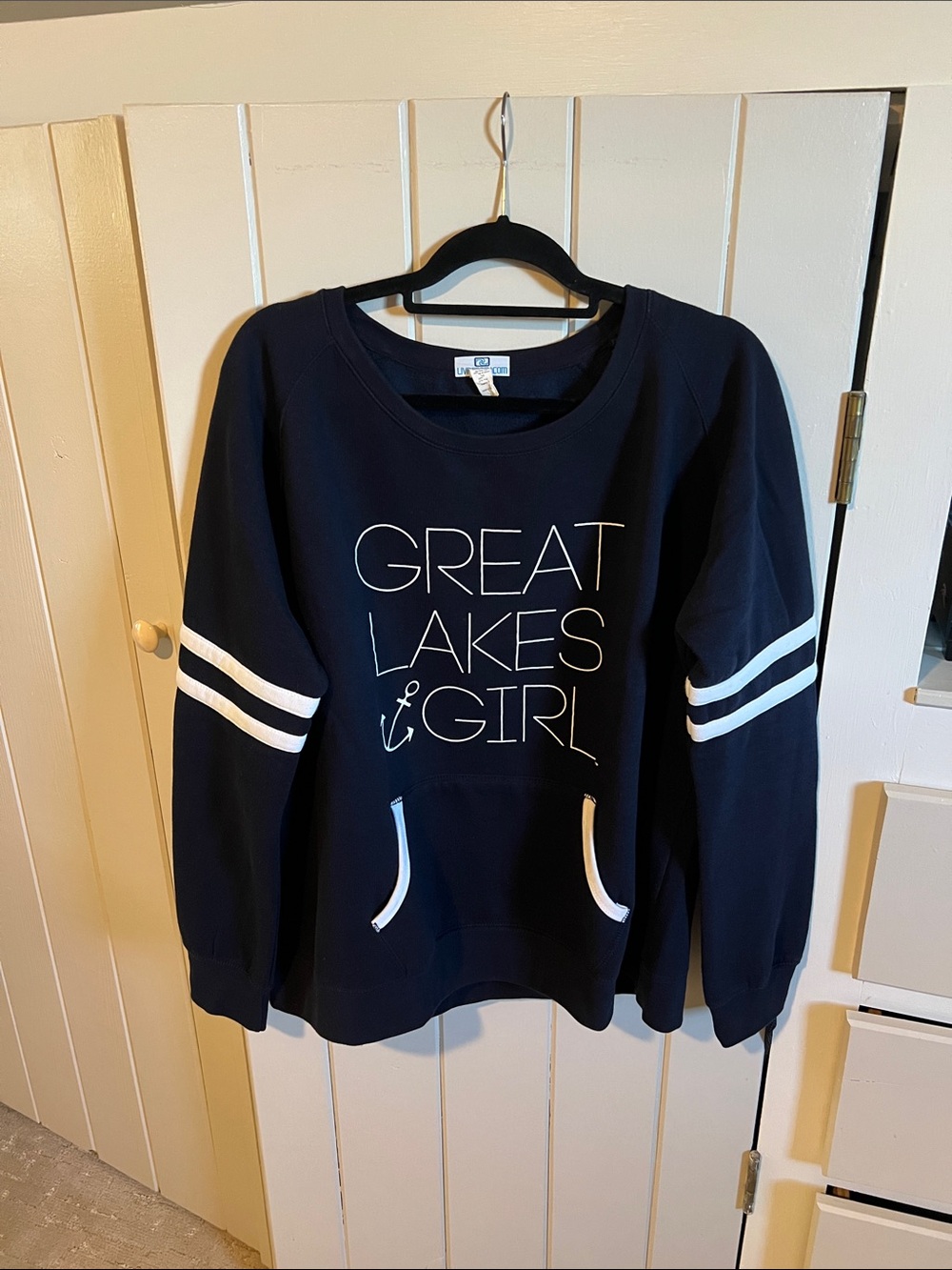 Great Lakes Girl Crewneck Sweatshirt with White Accents